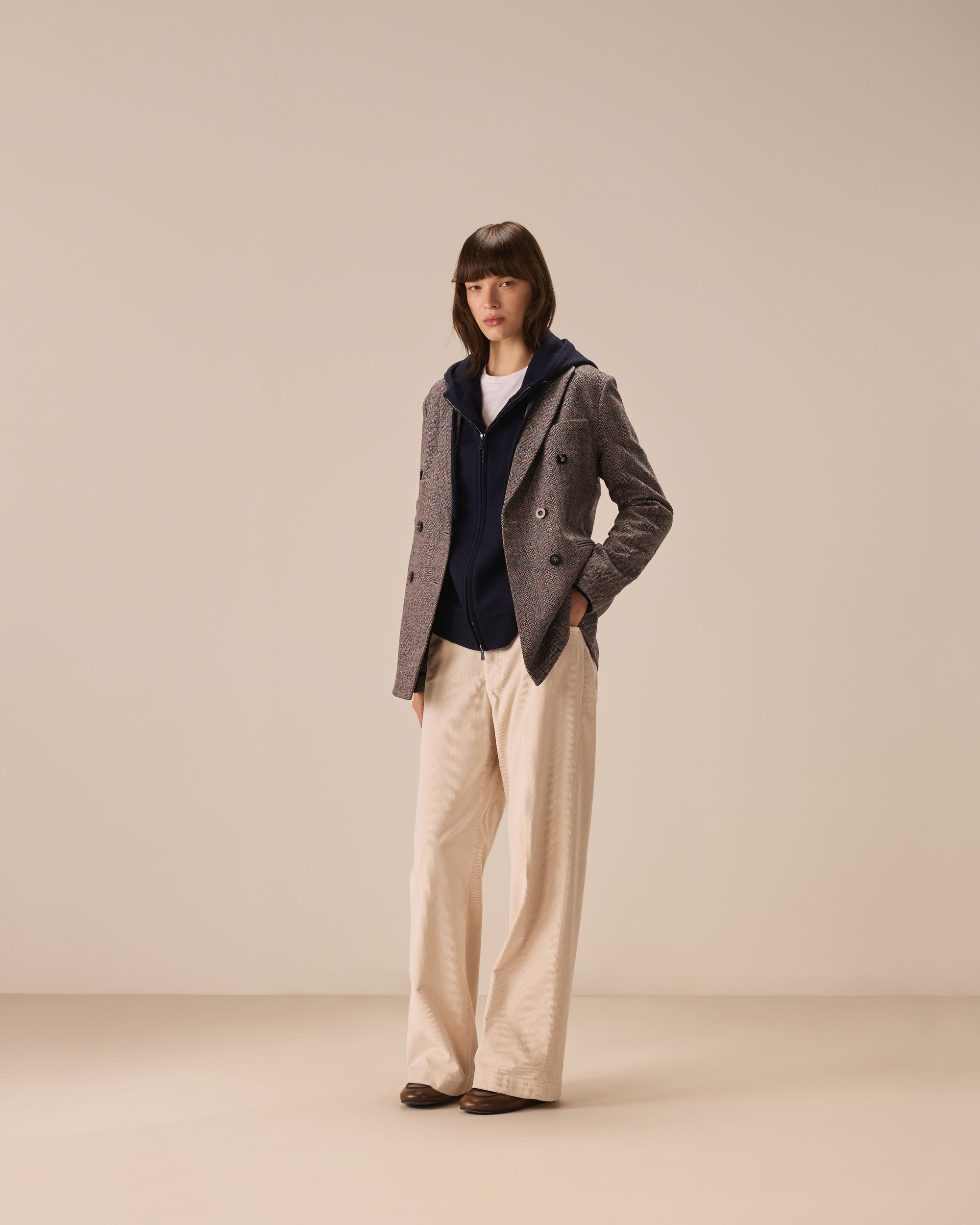 Doppiopetto luxury herringbone tweed