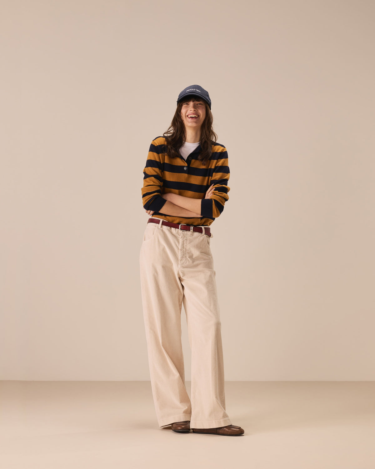 Pantalone straight leg velvet silk touch