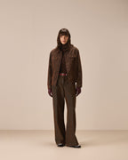 Giacca trucker two-tone velvet