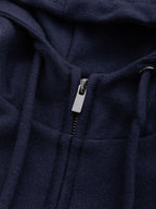 Felpa full zip soft felted jersey lana