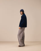 Pantalone wide leg soft felted jersey lana