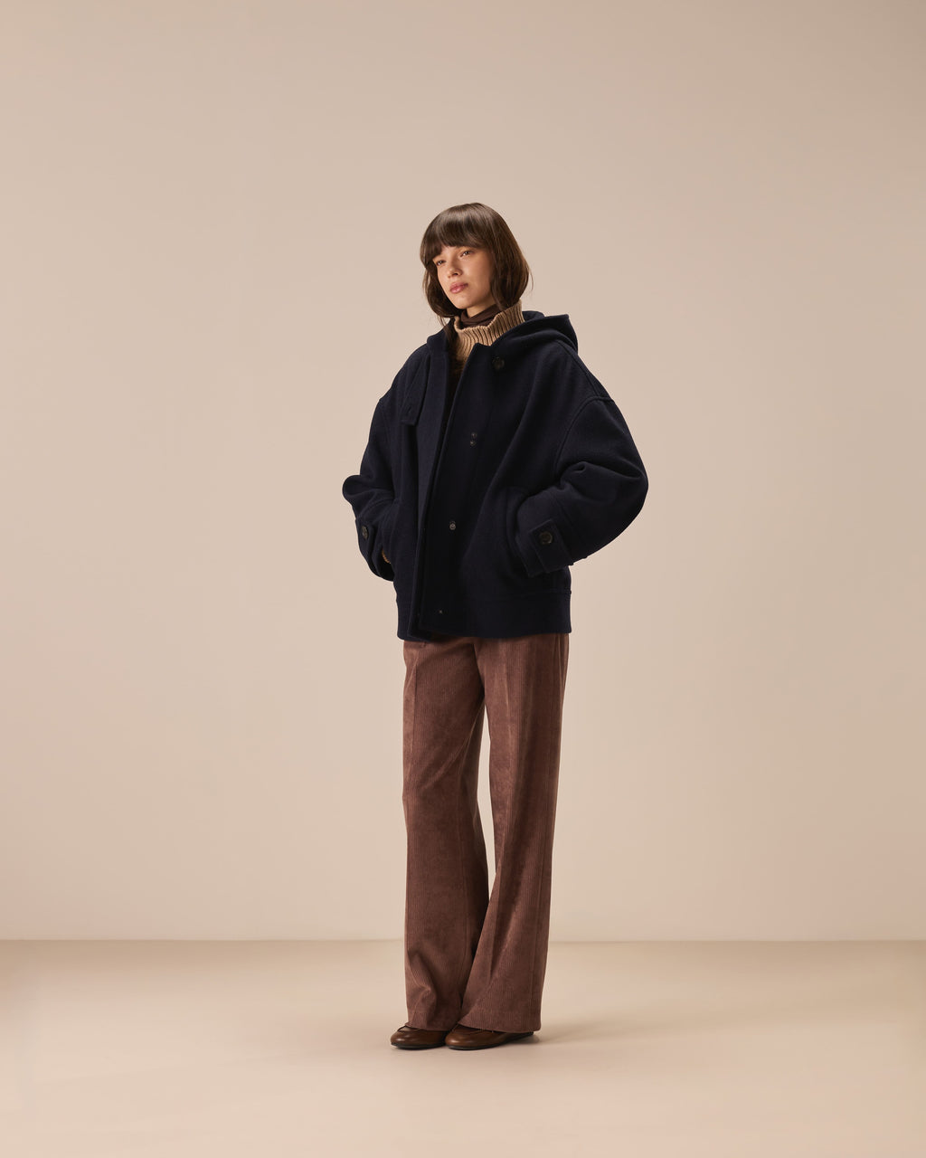 Cappotto con cappuccio luxury wool