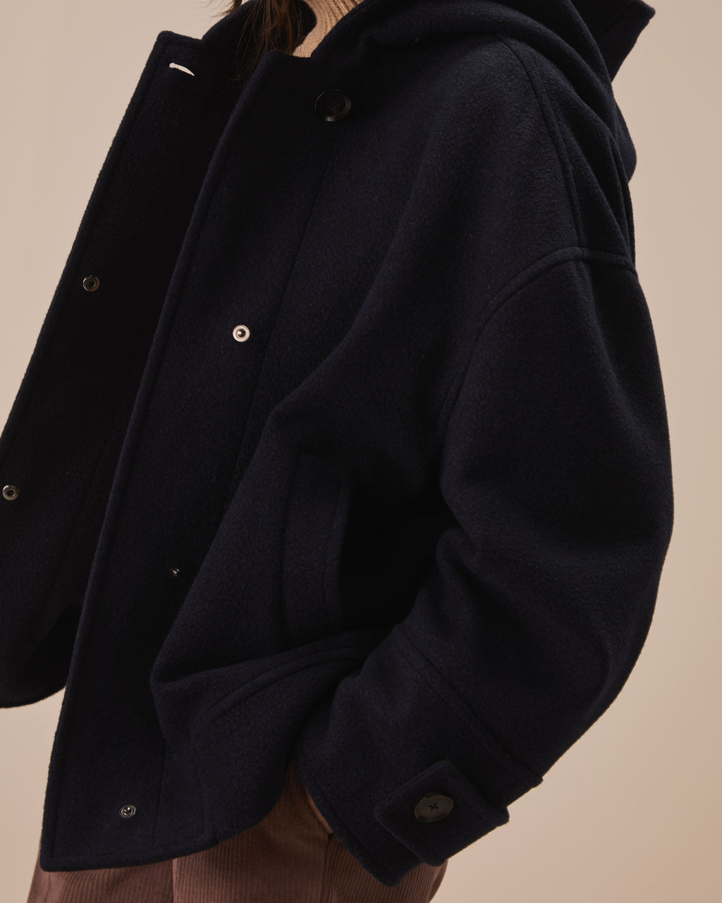 Cappotto con cappuccio luxury wool