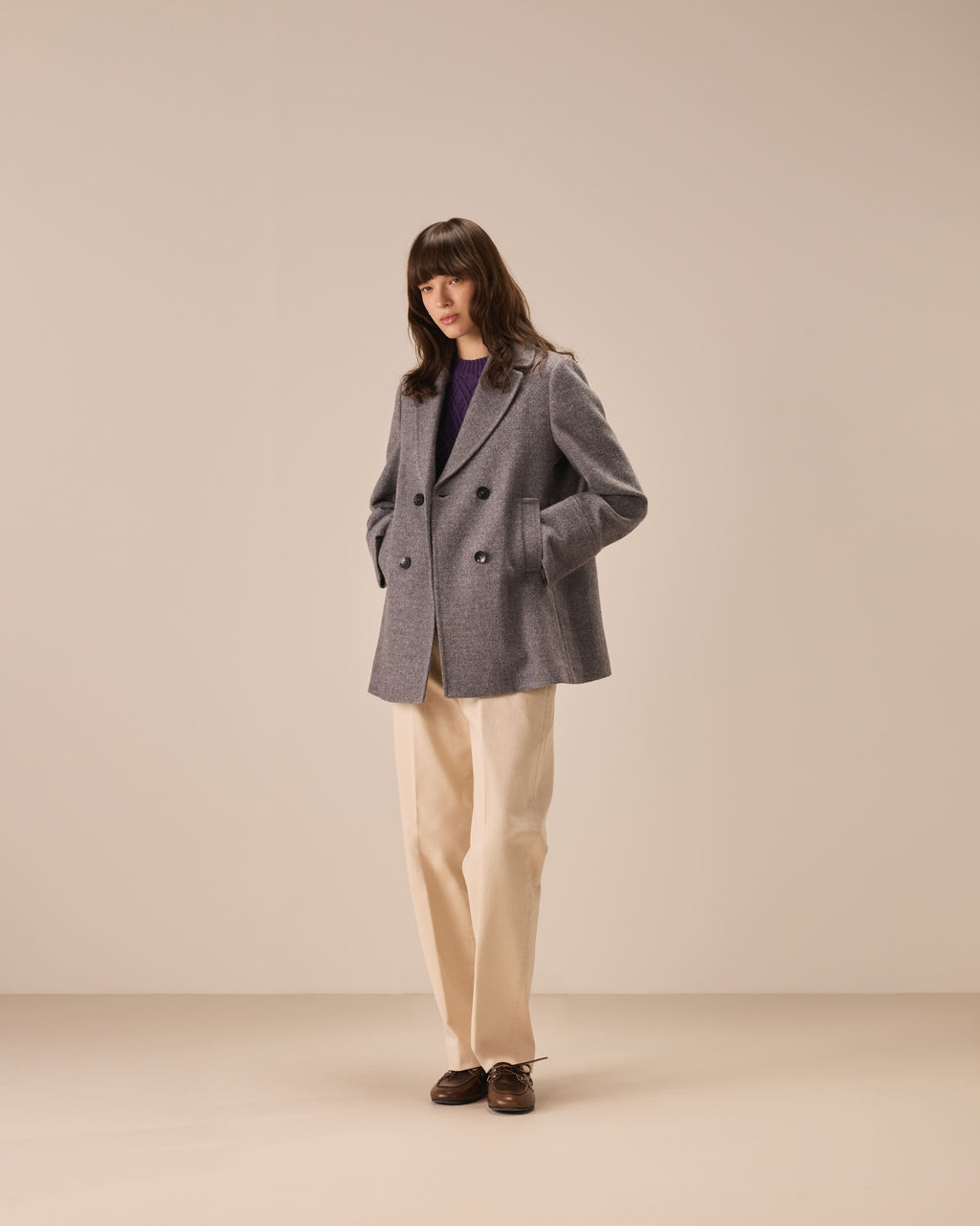 Peacoat felted wool