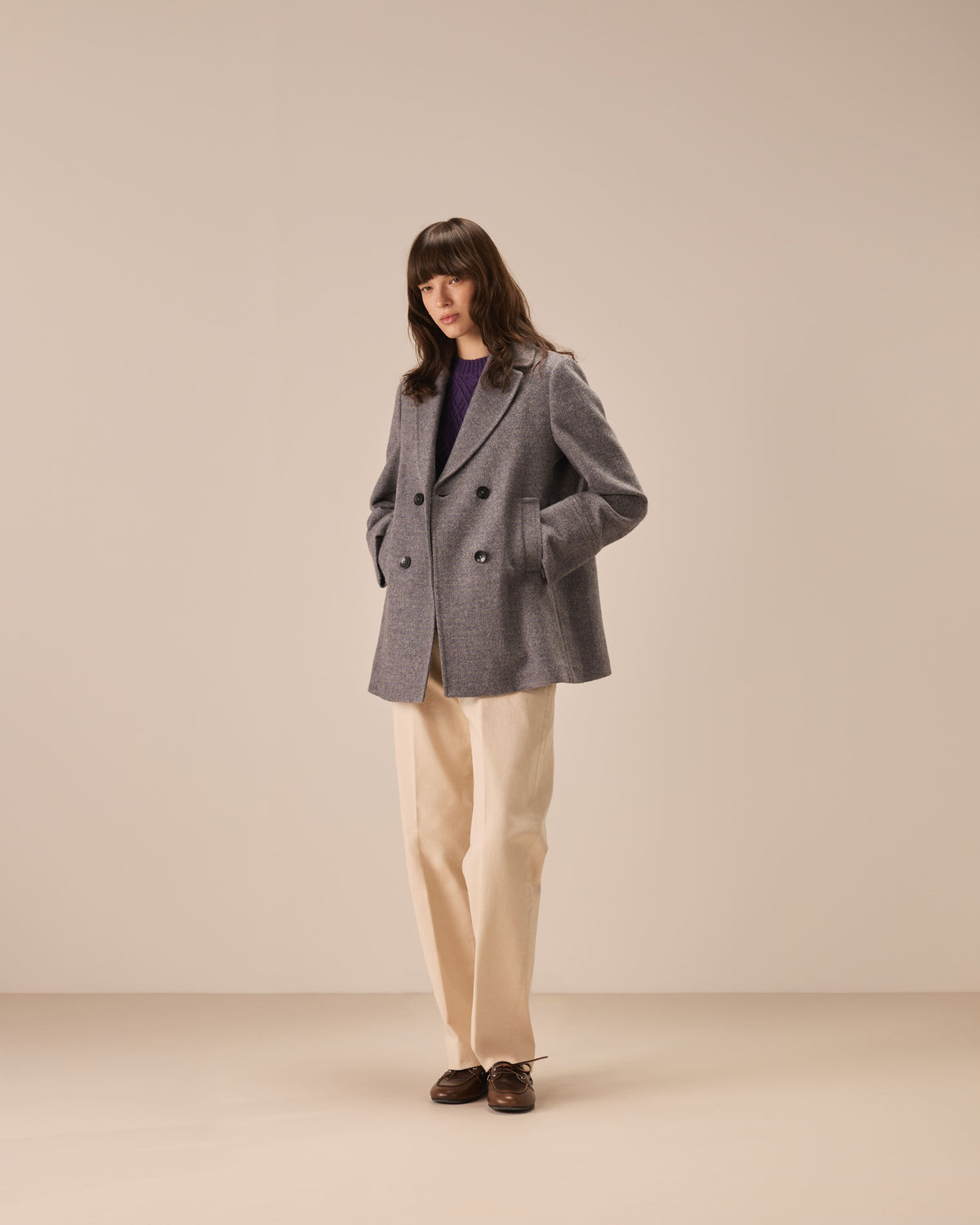 Peacoat felted wool