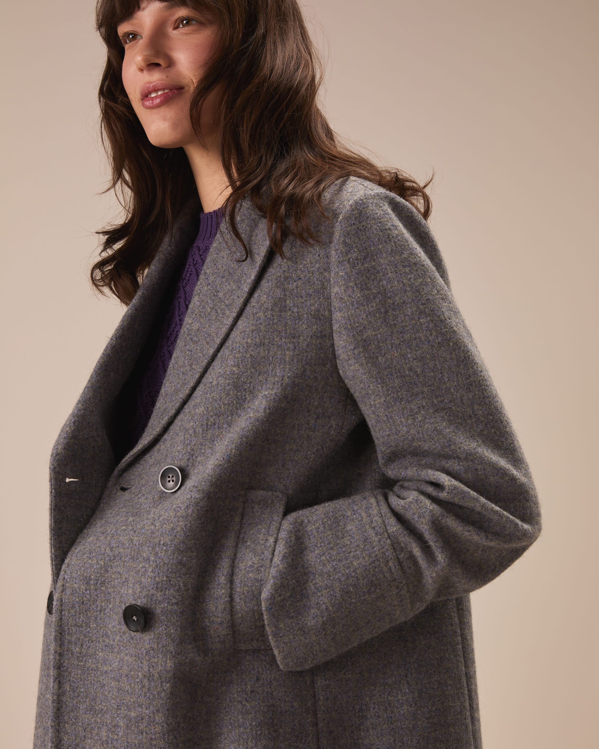 Peacoat felted wool