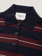 Polo lana striped cabernet