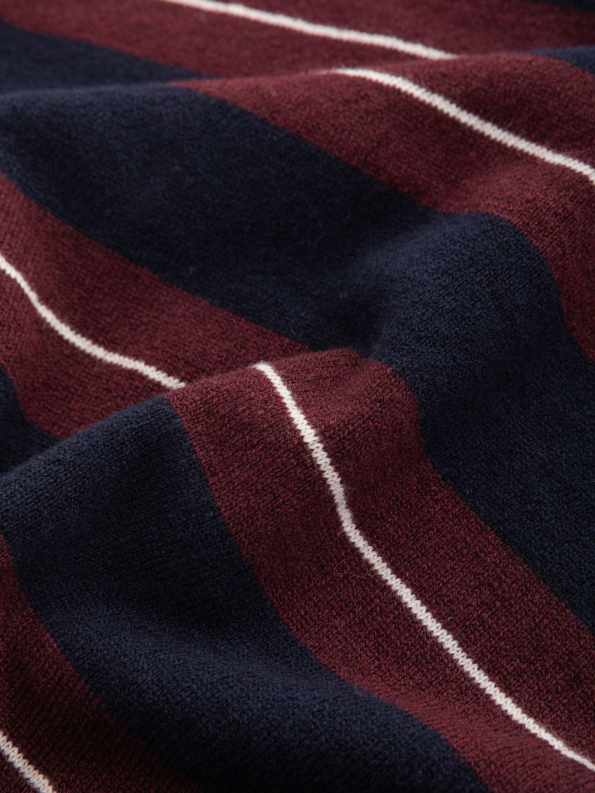 Polo lana striped cabernet