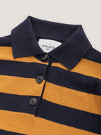 Polo lana striped ginger