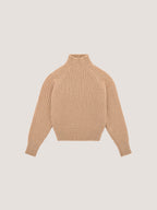 Maglione collo alto boxy fit punto maglia grain