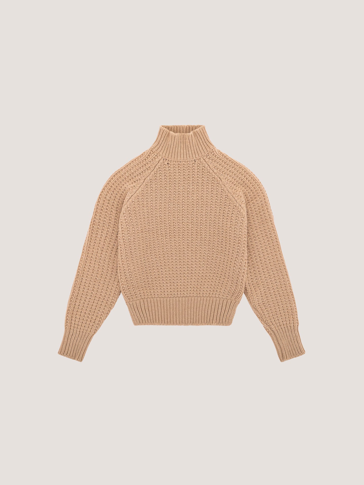 Maglione collo alto boxy fit punto maglia grain