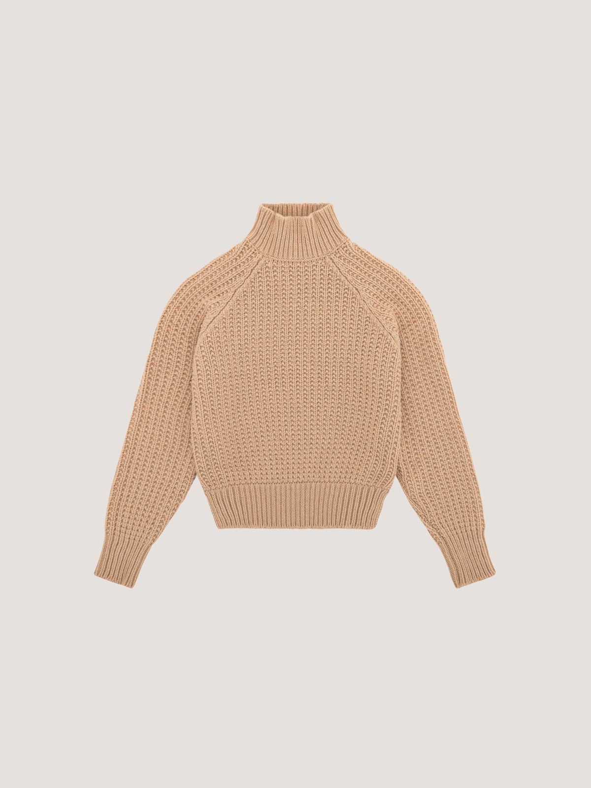 Maglione collo alto boxy fit punto maglia grain