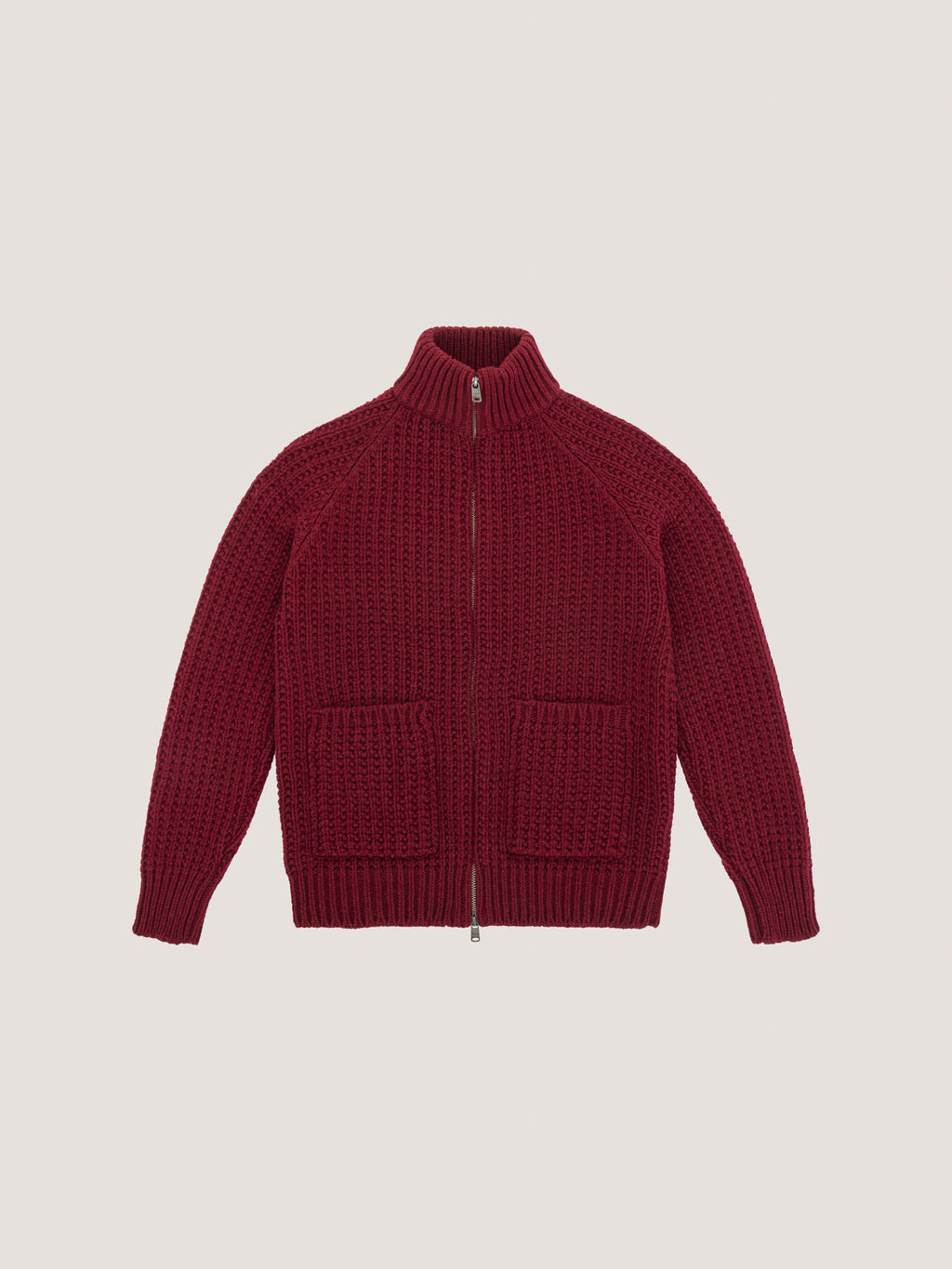 Full zip blouson punto maglia grain