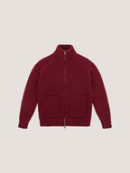 Full zip blouson punto maglia grain