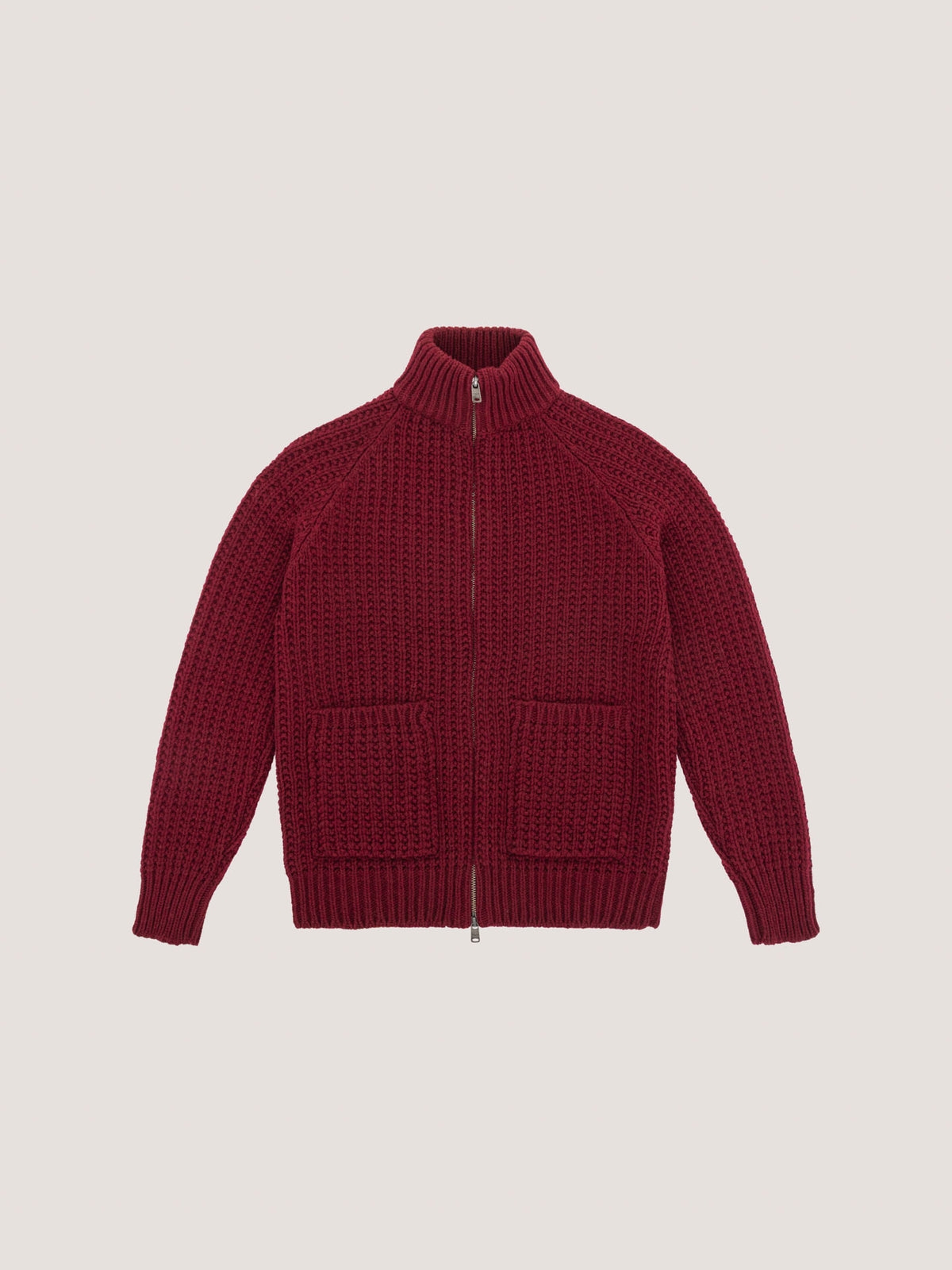 Full zip blouson punto maglia grain