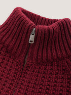 Full zip blouson punto maglia grain