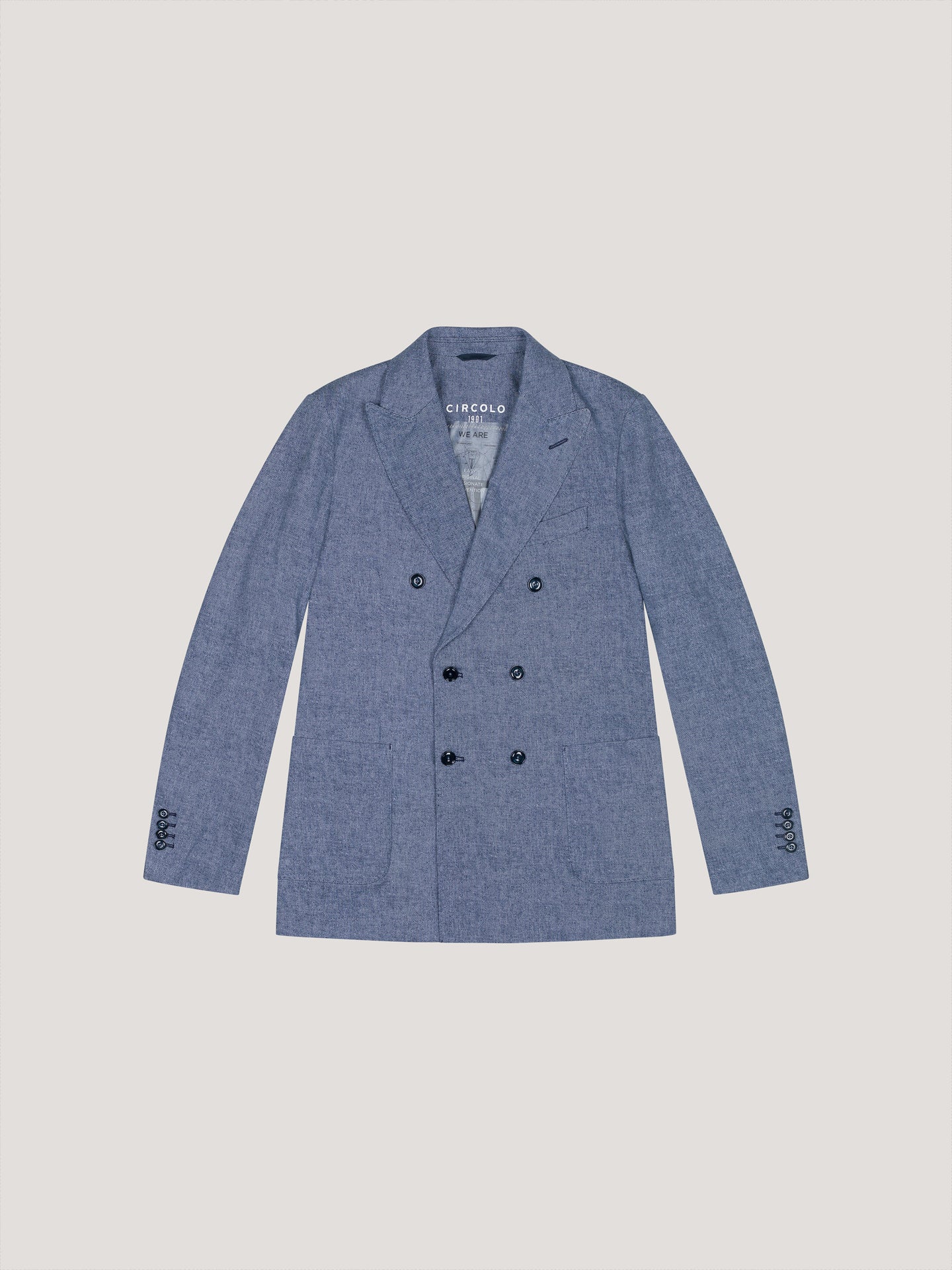 Canvas Fabric Weft double-breasted