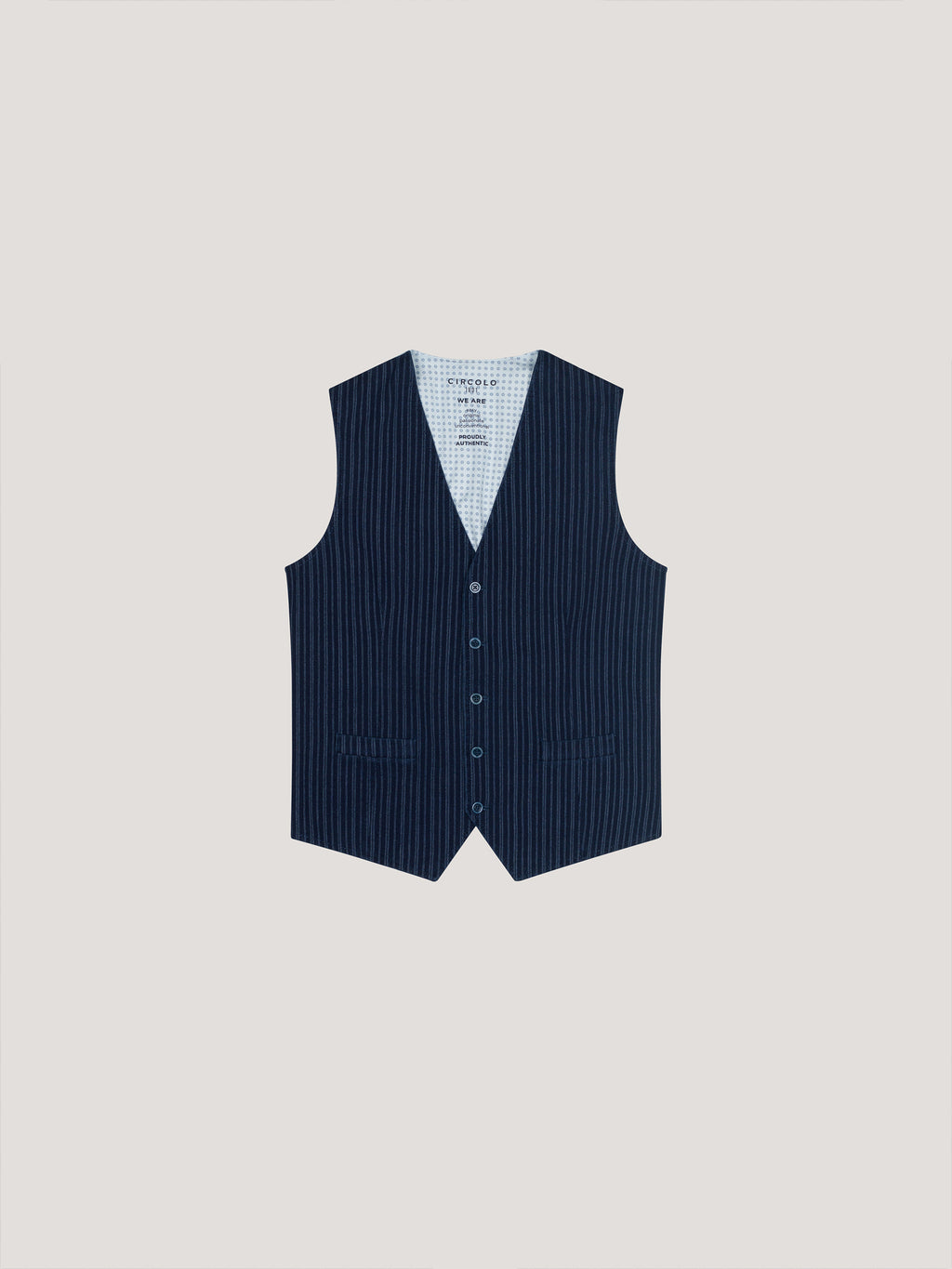Gilet Striped Indaco