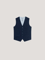 Gilet Striped Indaco
