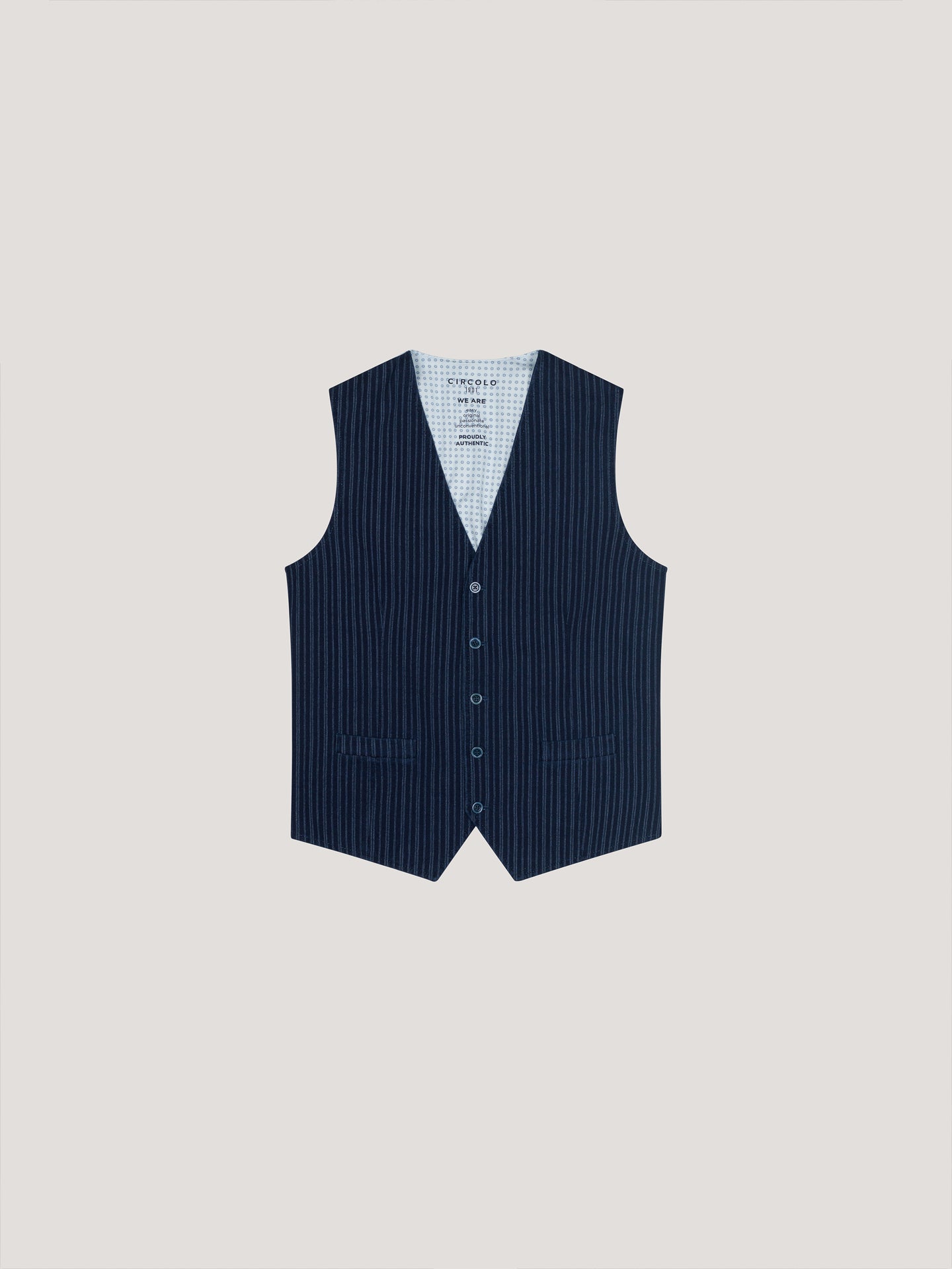 Indaco Striped gilet
