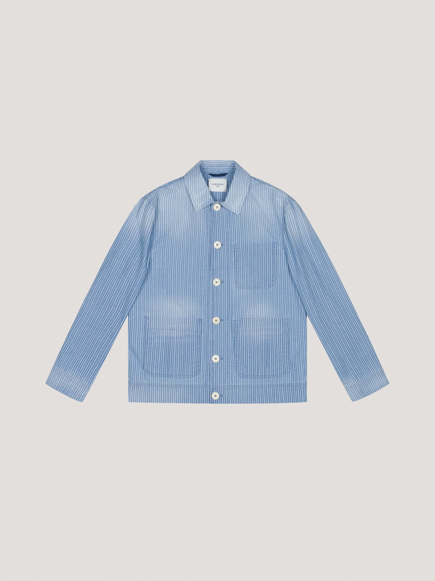 Striped Chambray work jacket