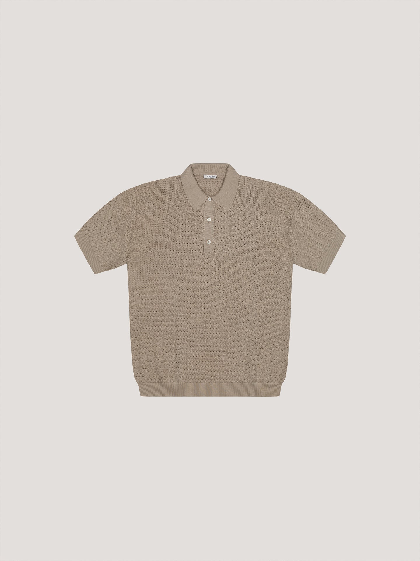 Eyelet pattern polo shirt
