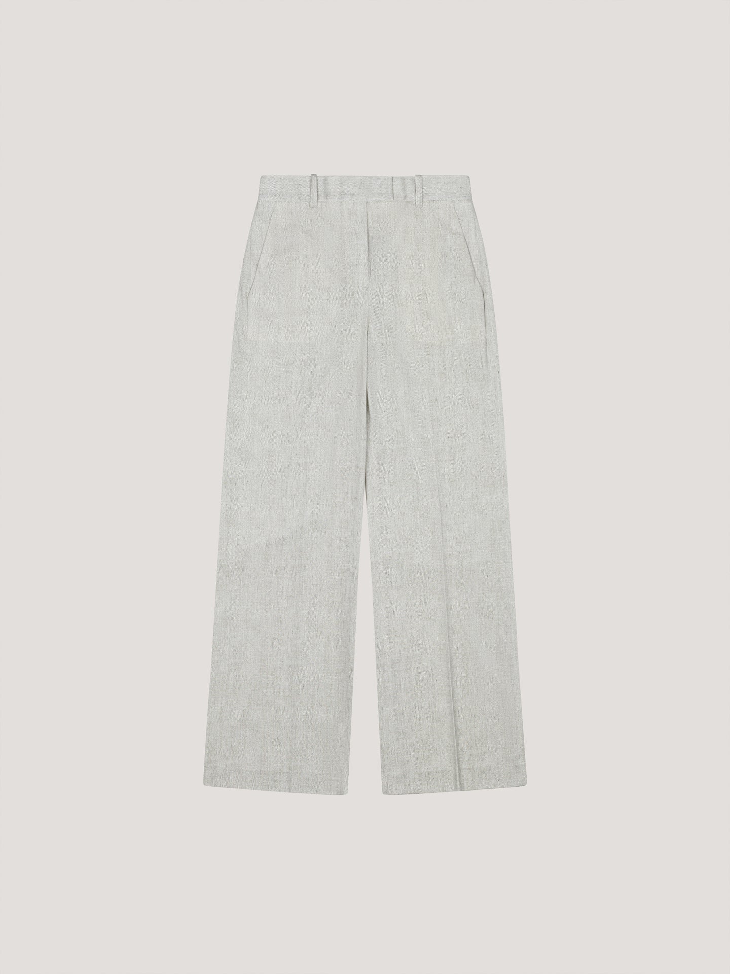 Pantalone vita alta Herringbone