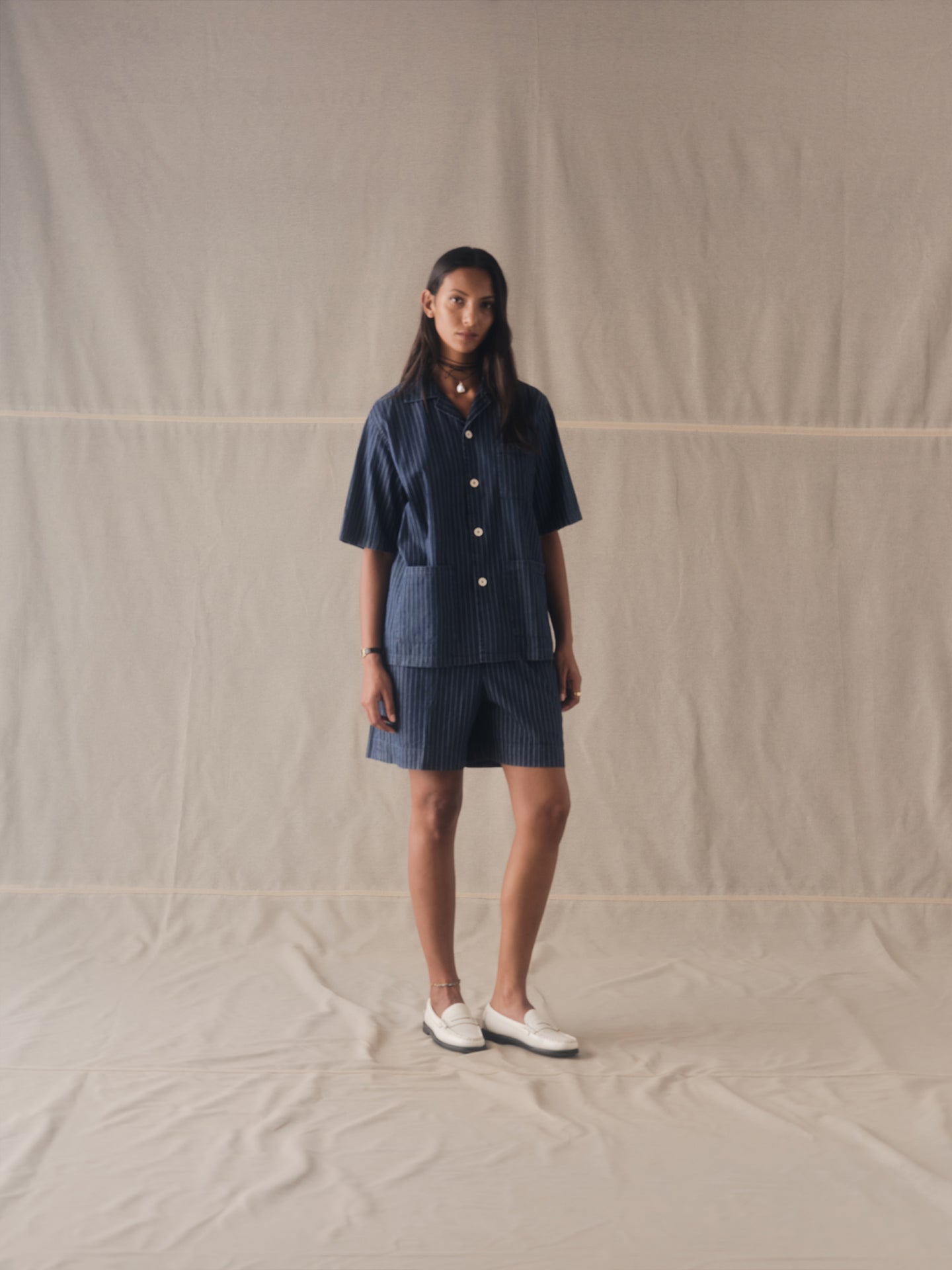 Camicia Striped Chambray