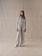 Pantalone vita alta Pinstriped