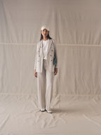 Pantalone vita alta Herringbone