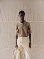 Eyelet pattern polo shirt