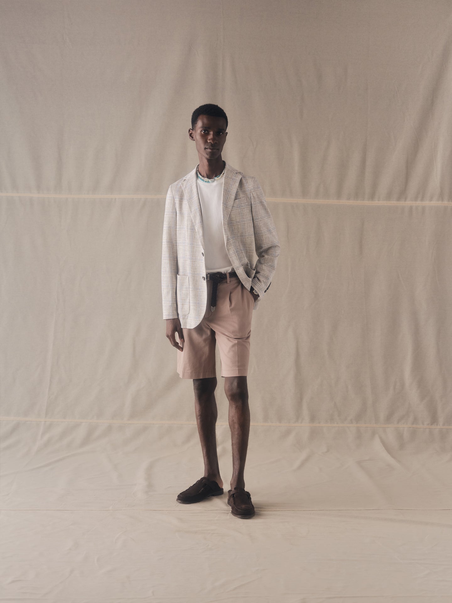 Linen Check blazer