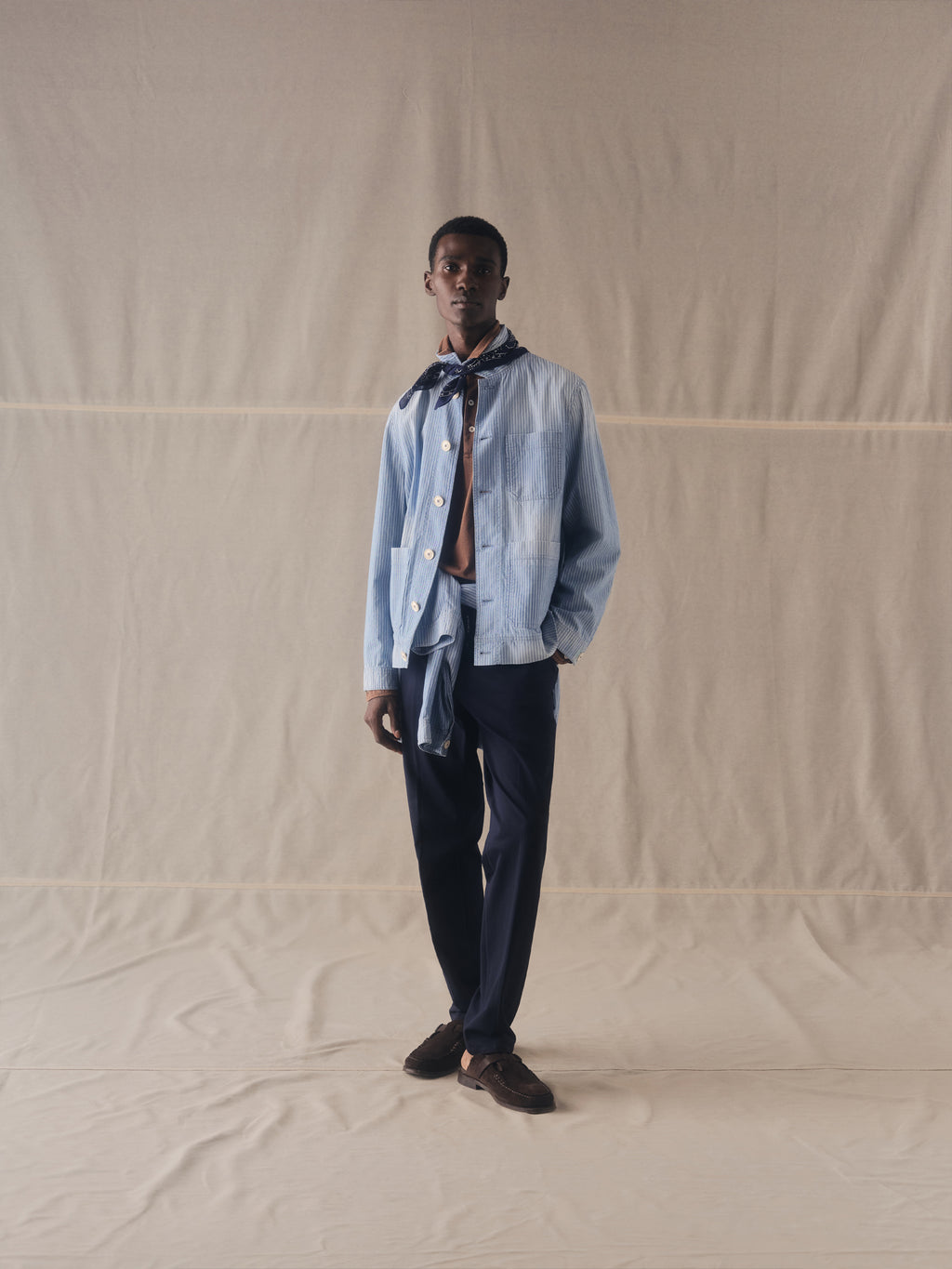 Giacca lavoro Striped Chambray