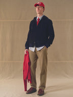 Full zip corduroy hoodie