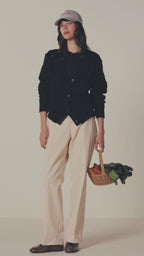 Cardigan lana punto maglia diamond