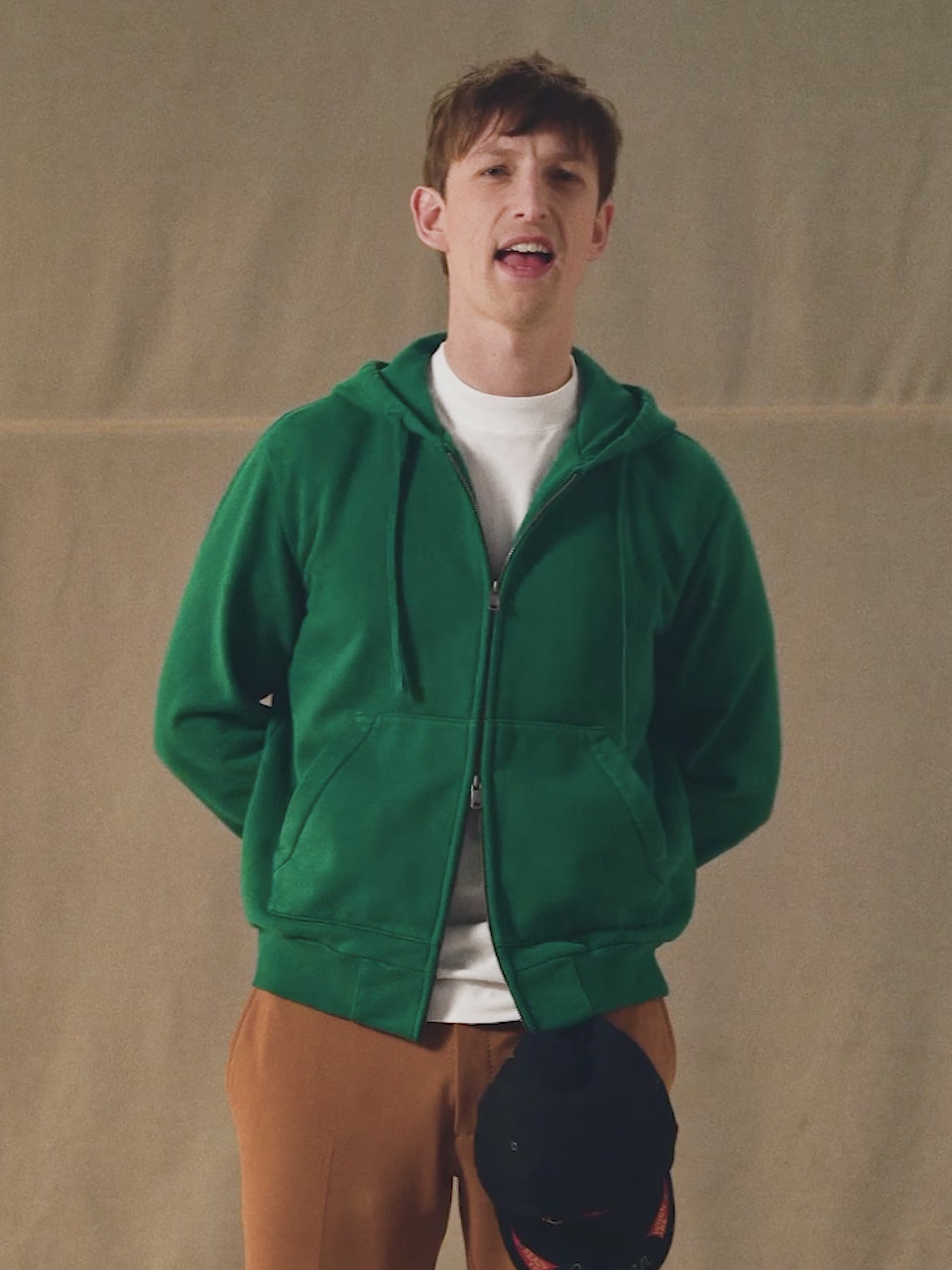 Cachemire touch full zip hoodie