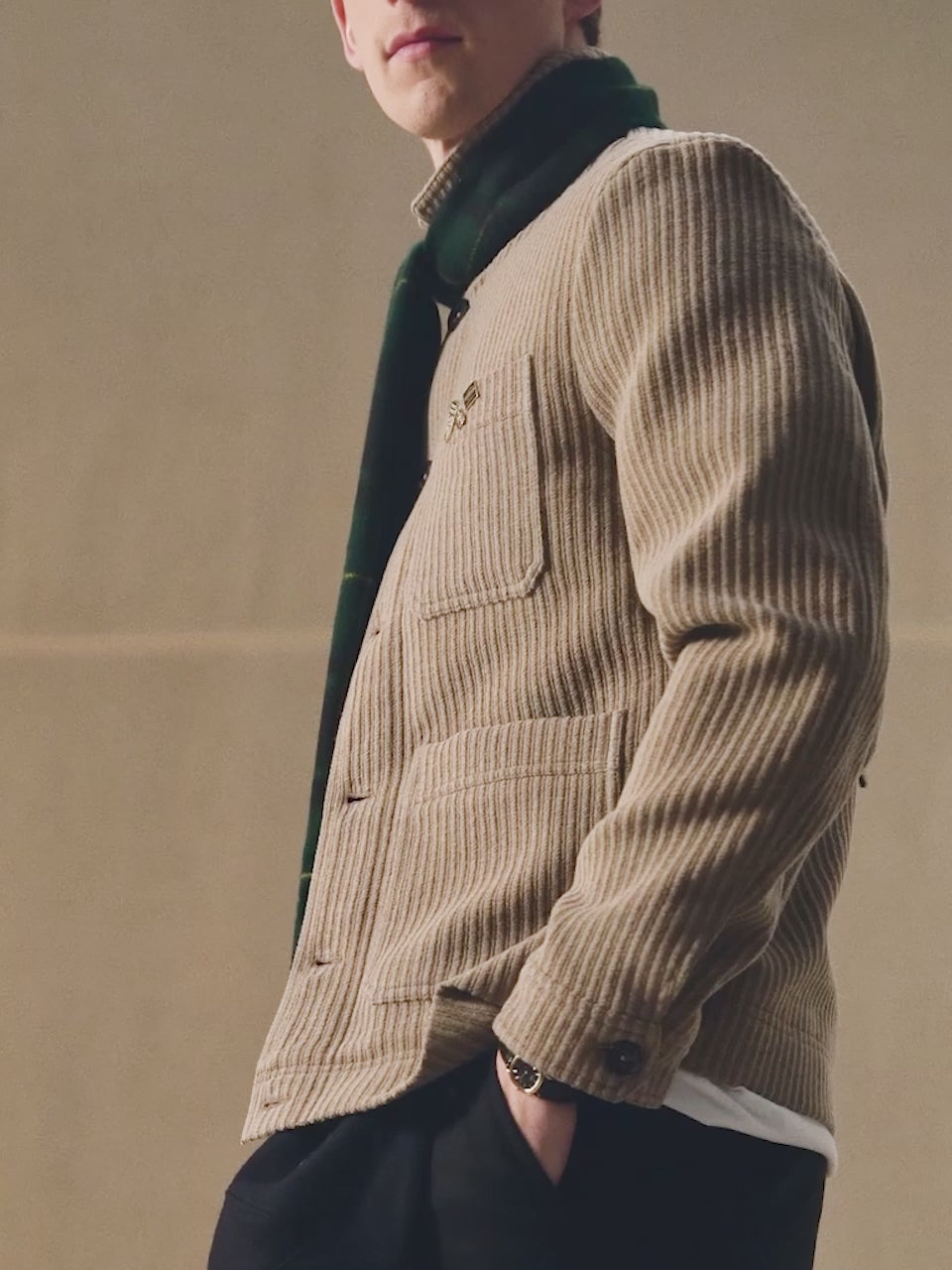 Ribbed Fabric work jacket