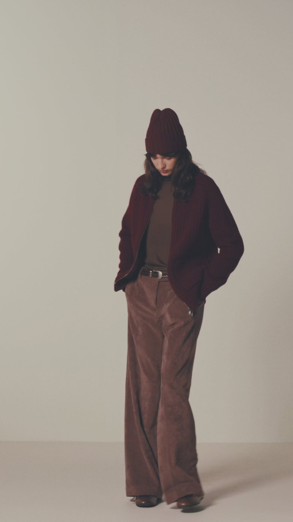 Full zip blouson punto maglia grain