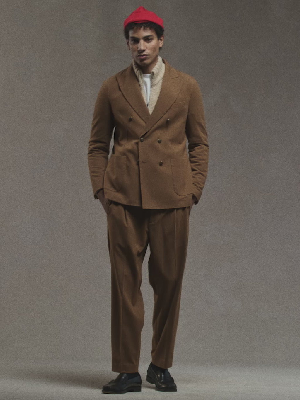 Giacca doppiopetto cashmere touch