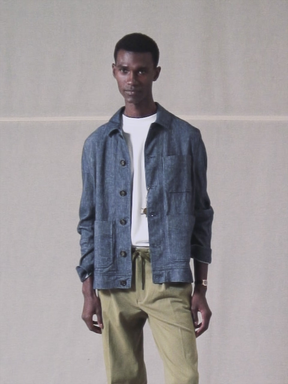 Diagonal Canvas work jacket