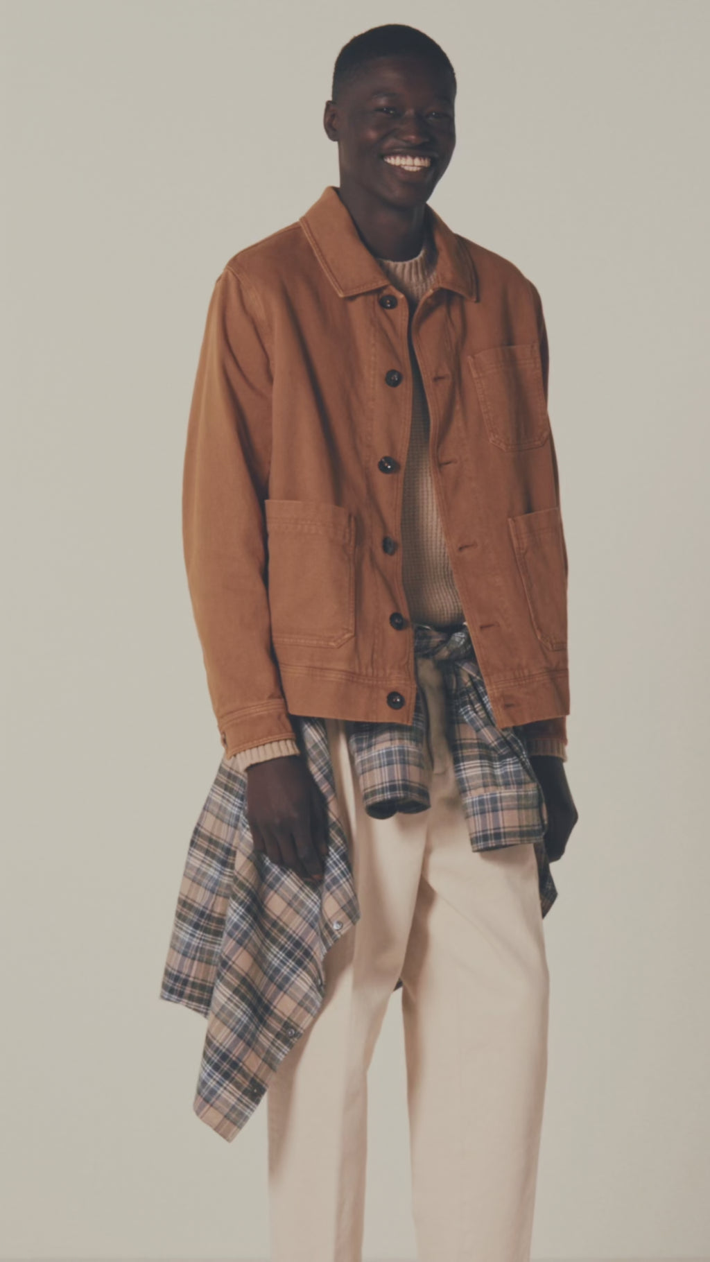 Work jacket gabardine twill cotton