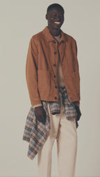 Work jacket gabardine twill cotton
