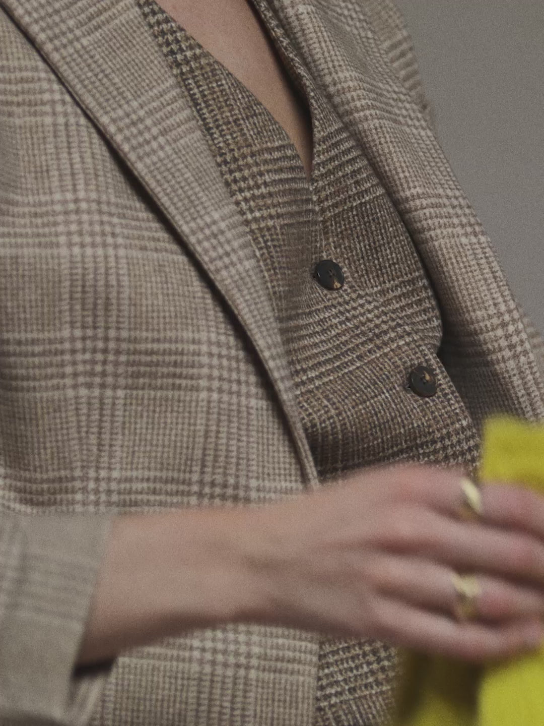 Slim long jacket Prince Of Wales