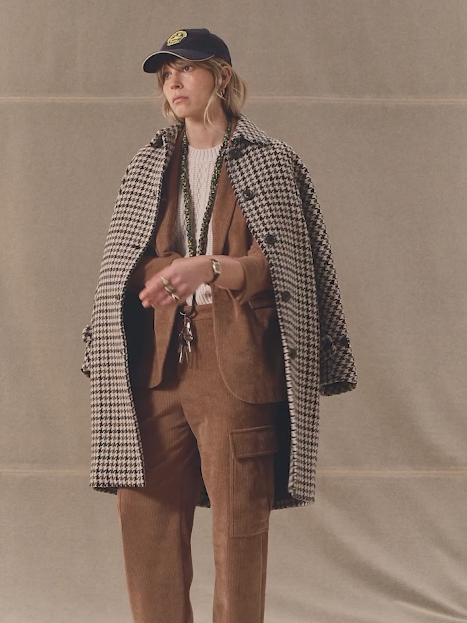Fancy knitted kimono coat