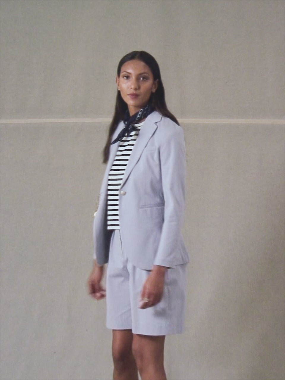 Premium slim long blazer