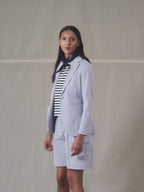 Premium slim long blazer