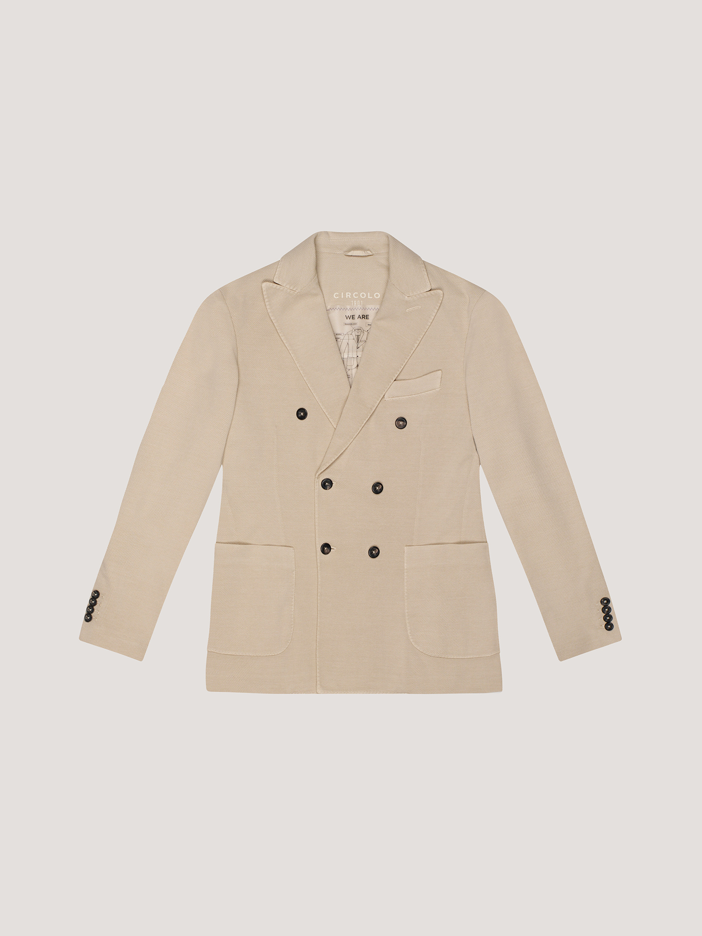 ジャケット CIRCOLO 1901 FD34222 Jackets Blazer Doppiopetto Oxford T.c. Blazer Jacket Circolo 1901 Doppio petto Oxford Blue | Shop